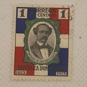 Dominican Republic 1 Centavo Stamp – Juan Pablo Duarte Centenary 1813–1913 – Mint