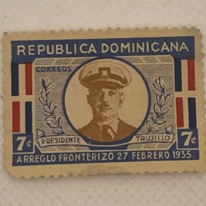 Dominican Republic 7c Stamp – President Trujillo – Arreglo Fronterizo 27 Febrero 1935 – Mint