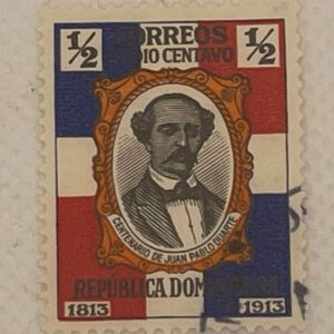Dominican Republic ½ Centavo Stamp – Juan Pablo Duarte Centenary 1813–1913 – Mint