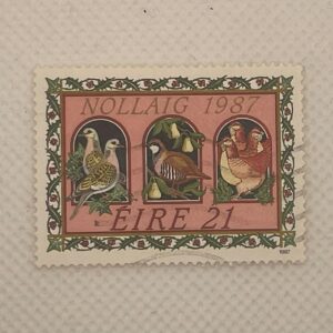 Ireland (Éire) 21p Christmas Stamp – Nollaig 1987 – 12 Days of Christmas – Used