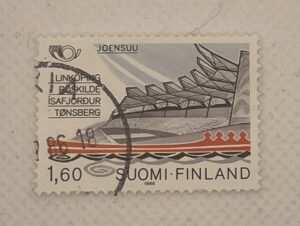 Finland (Suomi) 1,60mk Stamp – Nordic Towns Joensuu 1986 – Lohja Postmark – Used