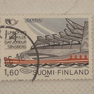Finland (Suomi) 1,60mk Stamp – Nordic Towns Joensuu 1986 – Lohja Postmark – Used