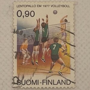 Finland (Suomi) 0,90mk Stamp – European Volleyball Championship 1977 – Used