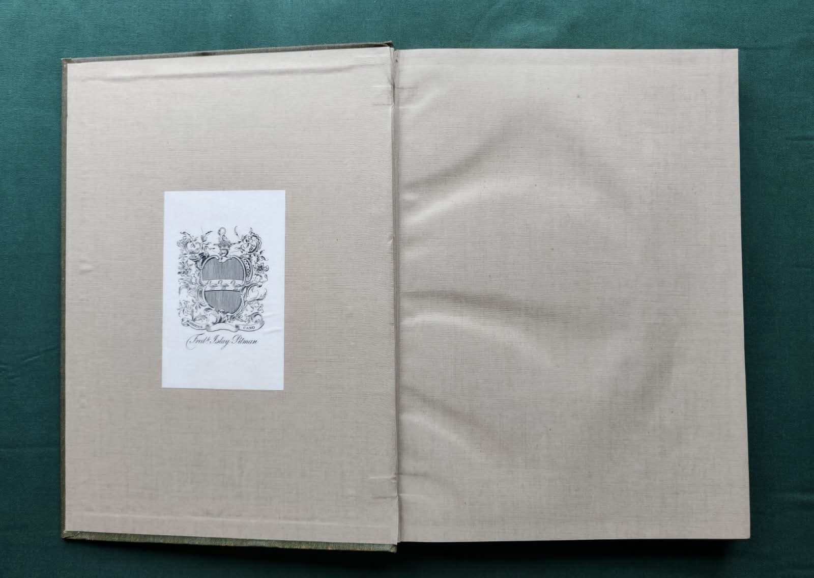 Art in England Elizabethan Stuart Periods – armorial bookplate Fredk Islay Pitman