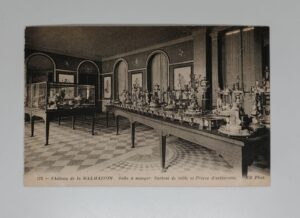 Chateau de la Malmaison dining room silverware table display ND Phot postcard front
