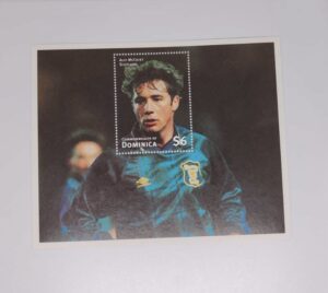 Front of Dominica Ally McCoist football souvenir sheet