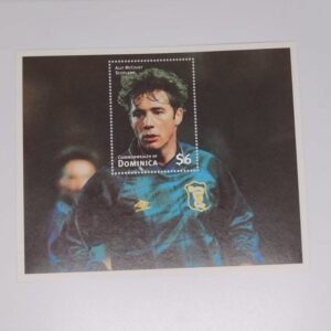 Front of Dominica Ally McCoist football souvenir sheet