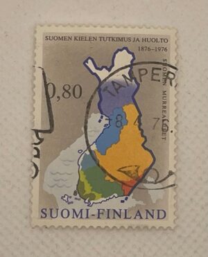Finland Suomi 0,80mk stamp Finnish dialect research centenary 1976 used Tampere