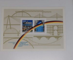 Front of Germany 1989 Berlin Wall miniature sheet