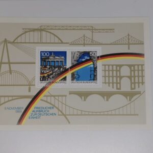 Front of Germany 1989 Berlin Wall miniature sheet