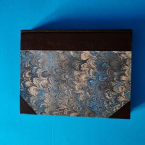 Hewlett's Bible Plates volume – marbled board front cover with brown leather spine and corners, antique folio c.1812