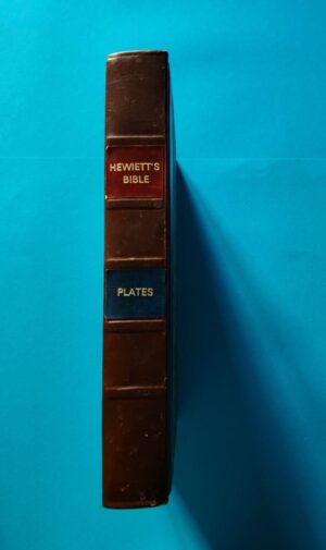 Hewlett's Bible Plates volume – spine with gilt labels: Hewlett's Bible and Plates