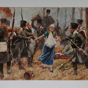 Johanna Stegen provides ammunition Battle of Lüneburg 1813 O Kunoffel postcard front