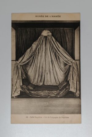 Napoleon campaign bed Musee de lArmee Paris postcard No.68 Salle Napoleon front