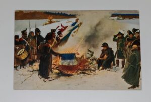 Front of Napoleon Burning the Flags postcard