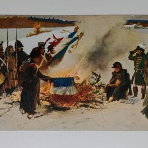 Front of Napoleon Burning the Flags postcard