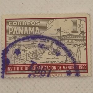Panama 1 centesimo 1960 stamp Instituto de Rehabilitacion de Menores used