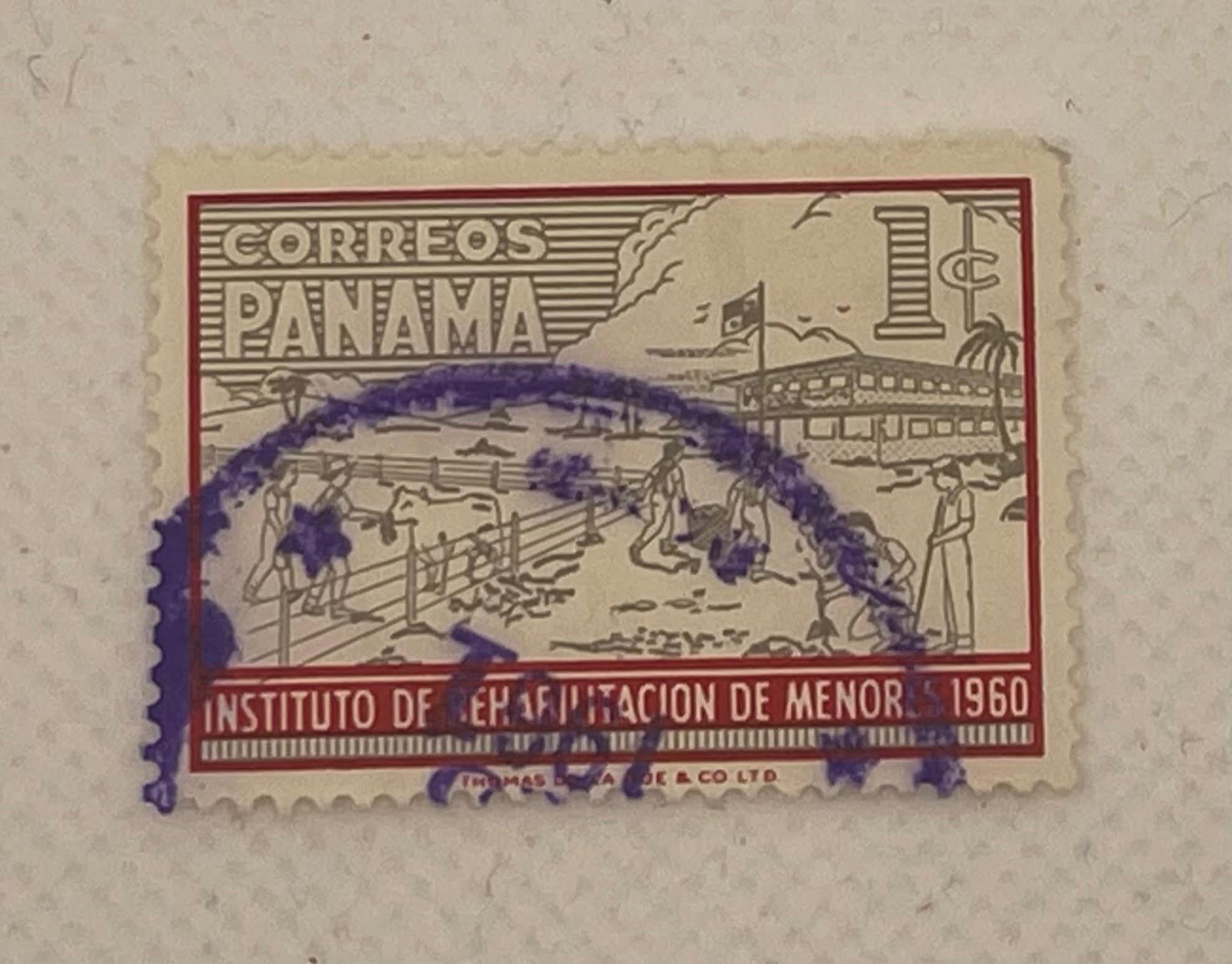 Panama 1 centesimo 1960 stamp Instituto de Rehabilitacion de Menores used