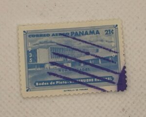Panama 21c airmail stamp 1960 Bodas de Plata Universidad Nacional used