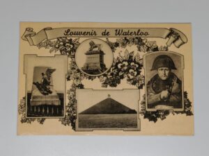 Front of Souvenir de Waterloo postcard