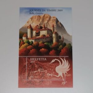 Switzerland 2009 Journée du Timbre souvenir sheet Bulle Gruyère castle Helvetia