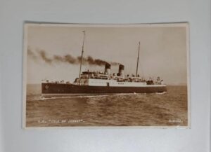 Jersey Channel Islands S.S. Isle of Jersey Real Photo Postcard