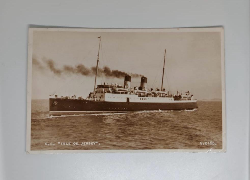 Jersey Channel Islands S.S. Isle of Jersey Real Photo Postcard
